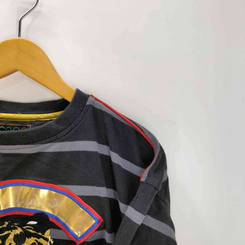 クージー COOGI タイガー 刺繍 ロゴ ボーダー Tシャツ ビッグサイズ メンズ import:XXL