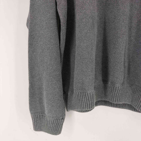 トミーヒルフィガー TOMMY HILFIGER ワンポイントロゴ刺繍 クルーネックコットンニット メンズ import:XL