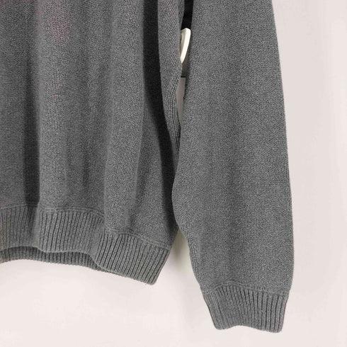 トミーヒルフィガー TOMMY HILFIGER ワンポイントロゴ刺繍 クルーネックコットンニット メンズ import:XL