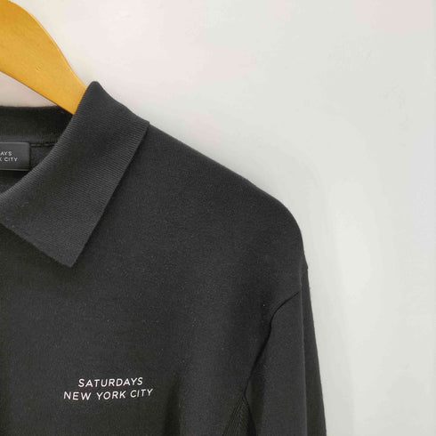 サタデーズニューヨークシティ Saturdays NYC 25AW LS Knit Polo ロングスリーブ ニット ポロ メンズ import:L