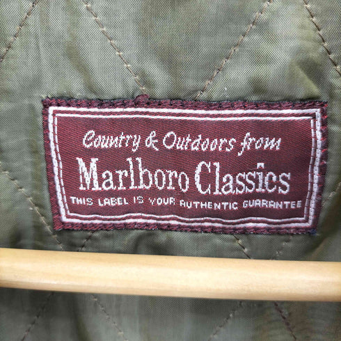 マルボロクラシックス Marlboro Classics 90S イタリア製 コーデュロイ 太畝 ラペル レザー切替 3Bシングルブレスト テーラード ジャケット メンズ EUROSE 50 FRANSE 3