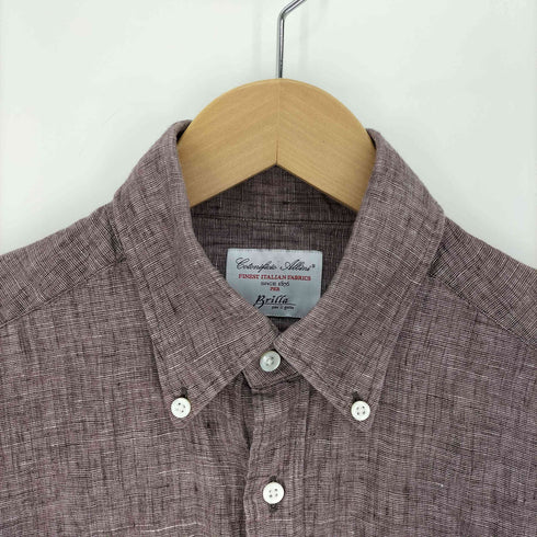 ブリッラペルイルグースト BRILLA per il gusto 日本製 L/S リネンシャツ メンズ