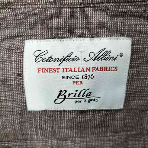 ブリッラペルイルグースト BRILLA per il gusto 日本製 L/S リネンシャツ メンズ