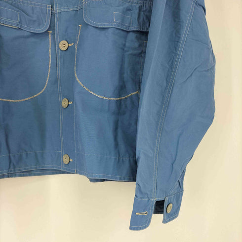 ステッチ加工 丸襟 ジャケット メンズ