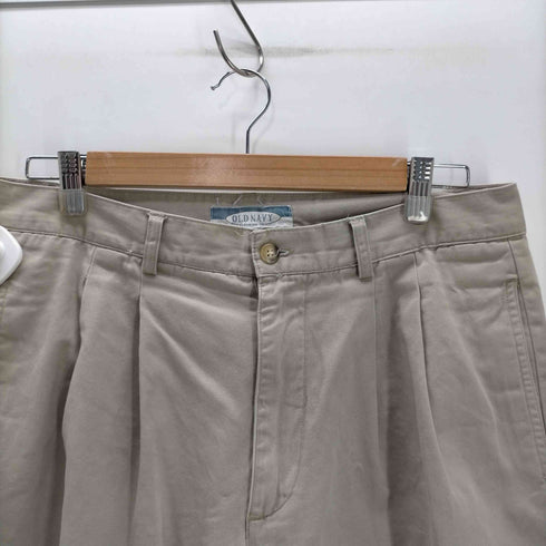 オールドネイビー OLD NAVY 2タック コットン チノ スラックス パンツ 裾ダブル メンズ W:34 L:32