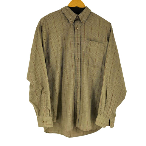 ハガークロージング HAGGAR チェック柄 L/S BDシャツ メンズ import:L
