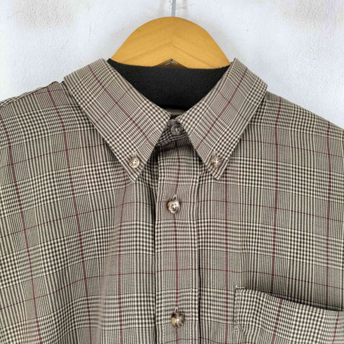 ハガークロージング HAGGAR チェック柄 L/S BDシャツ メンズ import:L