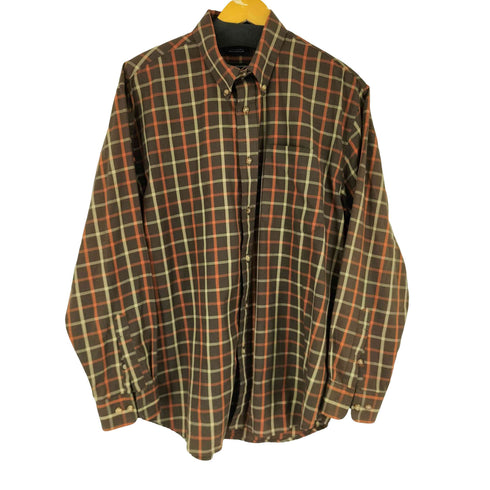 ハガークロージング HAGGAR チェック柄 L/S BDシャツ メンズ import:L