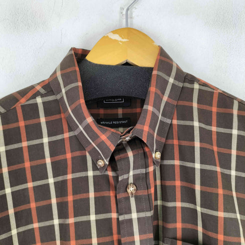 ハガークロージング HAGGAR チェック柄 L/S BDシャツ メンズ import:L