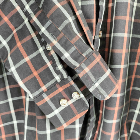 ハガークロージング HAGGAR チェック柄 L/S BDシャツ メンズ import:L
