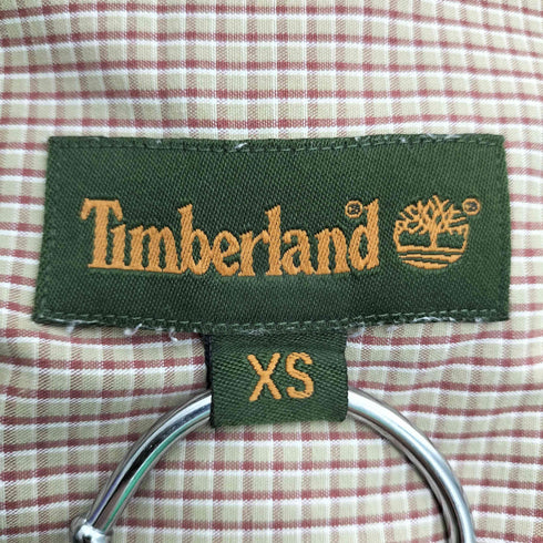 ティンバーランド Timberland 90S ロゴ刺繍 チェック柄 L/S BDシャツ メンズ import:XS
