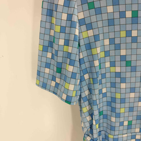 ラジョコンダ LA JOCONDE ブロックパターン サテンS/Sワンピース レディース 40