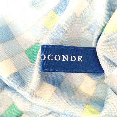 ラジョコンダ LA JOCONDE ブロックパターン サテンS/Sワンピース レディース 40