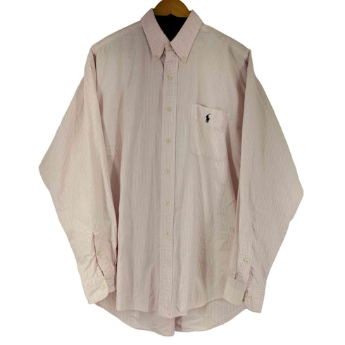 ラルフローレン RALPH LAUREN BIG SHIRT スモールポニー刺繍 L/S BD ストライプ シャツ メンズ JPN:L