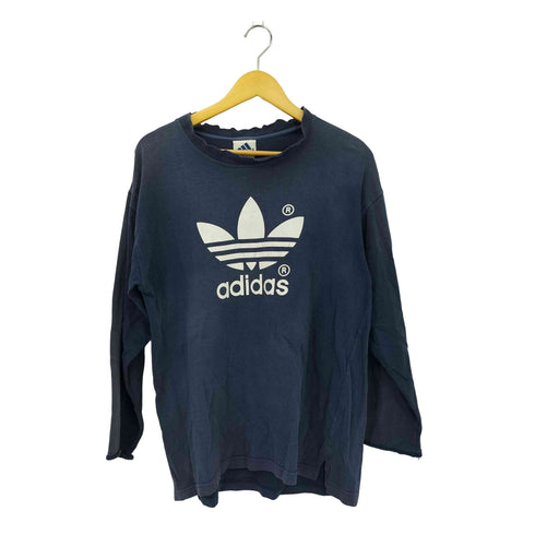 アディダス adidas 90S 万国タグ フロントプリント ロングスリーブ Tシャツ メンズ M