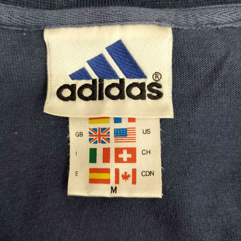 アディダス adidas 90S 万国タグ フロントプリント ロングスリーブ Tシャツ メンズ M