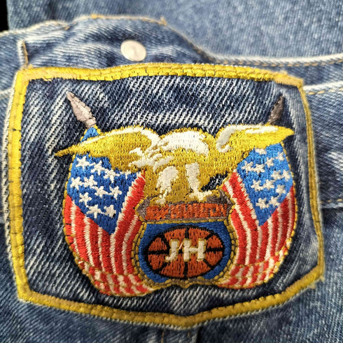 JEFF HAMILTON ワッペン刺繍 バギーデニム メンズ JPN:42