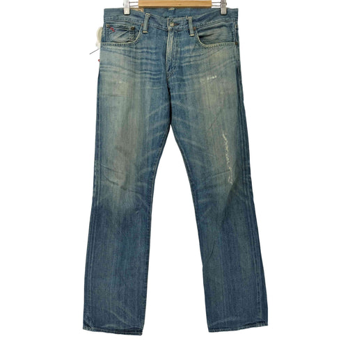 ポロラルフローレン POLO RALPH LAUREN HAMPTON STRAIGHT ジッパーフライ ストレート ダメージデニム メンズ 33/32