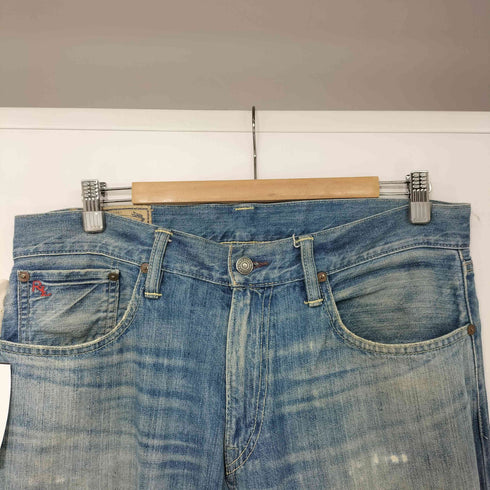 ポロラルフローレン POLO RALPH LAUREN HAMPTON STRAIGHT ジッパーフライ ストレート ダメージデニム メンズ 33/32