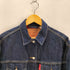 リーバイス Levis 40周年記念モデル 裏地ペイズリー バンダナ 3rd デニム トラッカー ジャケット 濃絹 メンズ import:XS