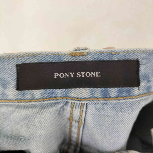 PONY STONE クラッシュデニムパンツ レディース 8