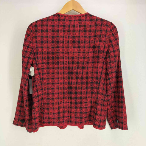 マダムジョコンダ MADAM JOCONDE 総柄ノーカラージャケット レディース