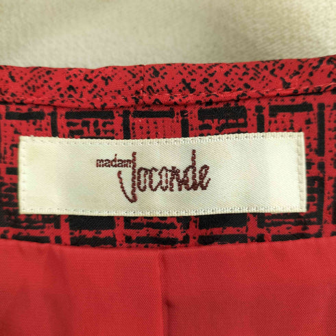 マダムジョコンダ MADAM JOCONDE 総柄ノーカラージャケット レディース