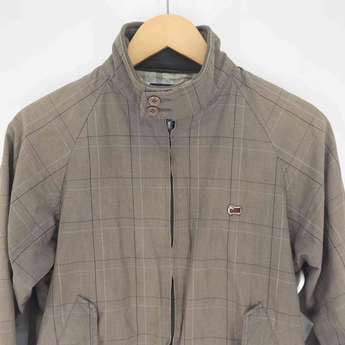 ウールリッチ WOOLRICH 00S ロゴワッペン チェック柄 ラグランスリーブ ハリントンジャケット レディース import:M