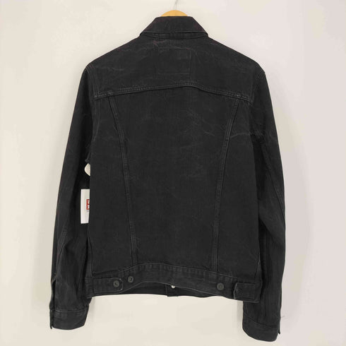 リーバイス Levis ブラック デニムトラッカージャケット メンズ import:M