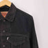 リーバイス Levis ブラック デニムトラッカージャケット メンズ import:M