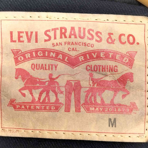 リーバイス Levis ブラック デニムトラッカージャケット メンズ import:M