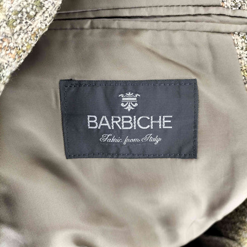 BARBICHE ウール混チェックシングルテーラードジャケット メンズ 48