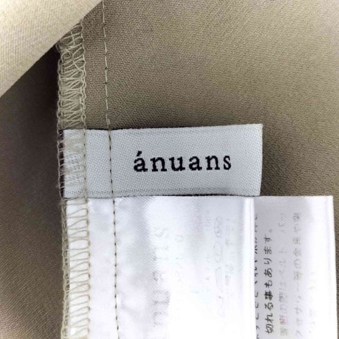 アニュアンス anuans サテンパイピングラグランブラウス レディース FREE