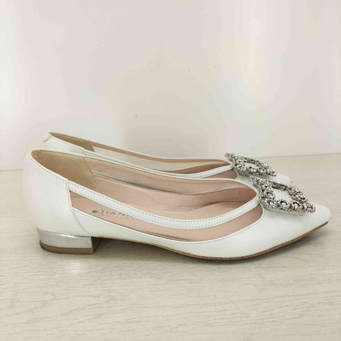 ダイアナ DIANA ビジューバックル付きフラットパンプス レディース JPN:24
