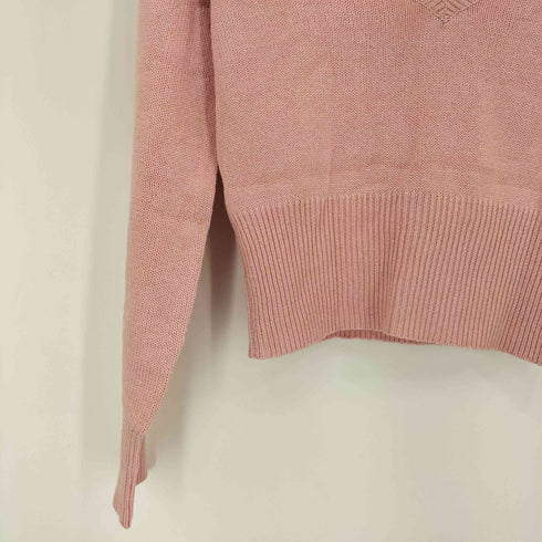 トッカ TOCCA カシミヤ混 クロップド シルク Vネックニット レディース import:M