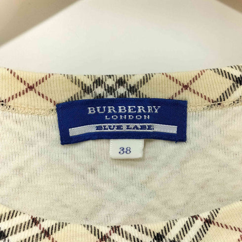 バーバリーブルーレーベル BURBERRY BLUE LABEL ノバチェック ホース刺繍 クルーネック S/S Tシャツ レディース JPN:38