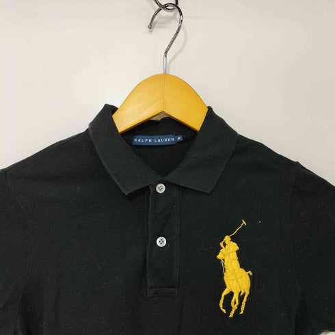 ラルフローレン RALPH LAUREN ビッグポニー 刺繍 ピケ 鹿の子 S/S ポロシャツ レディース import:M