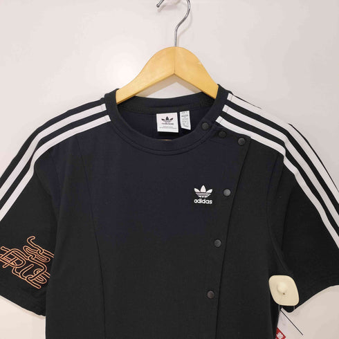 アディダスオリジナルス adidas Originals フロント プリント 刺繍 デザイン スナップボタン ワンピース レディース JPN:S