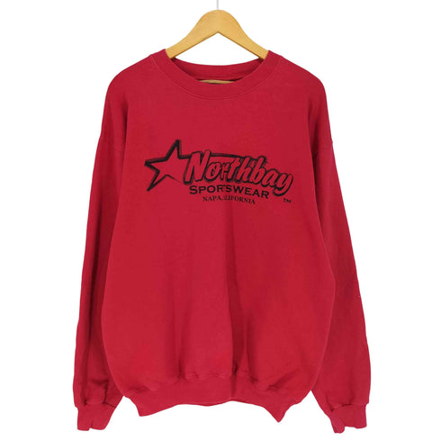 ヘインズ Hanes 90s 刺繍タグ ロゴプリント クルーネックスウェットトレーナー メンズ import:M