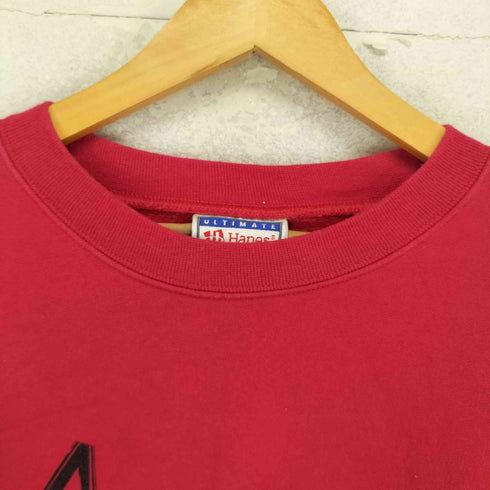 ヘインズ Hanes 90s 刺繍タグ ロゴプリント クルーネックスウェットトレーナー メンズ import:M