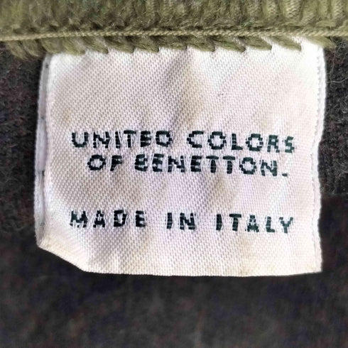 ユナイテッドカラーズオブベネトン UNITED COLORS OF BENETTON イタリア製 ノースリーブ フロントボタン フリース ベスト メンズ