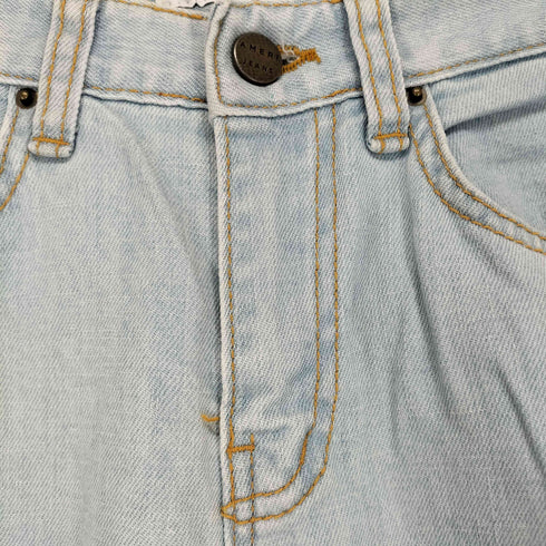 アメリ AMERI JEANS フロント刺繍ダメージデニムパンツ レディース 24