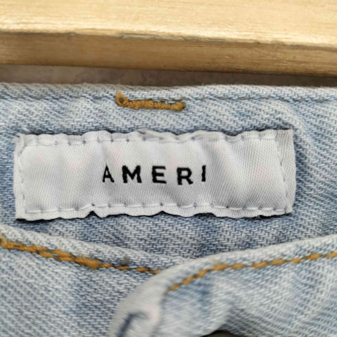 アメリ AMERI JEANS フロント刺繍ダメージデニムパンツ レディース 24