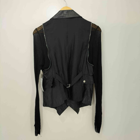 アンダーカバー UNDERCOVER 09SS スタースタッズ 切替 レザー バイカー ライダースジャケット レディース JPN:3
