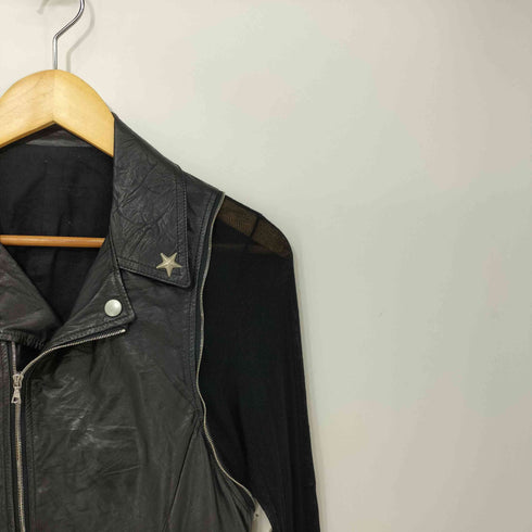 アンダーカバー UNDERCOVER 09SS スタースタッズ 切替 レザー バイカー ライダースジャケット レディース JPN:3