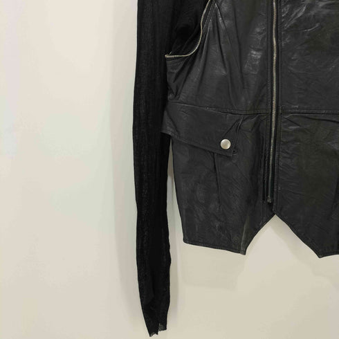 アンダーカバー UNDERCOVER 09SS スタースタッズ 切替 レザー バイカー ライダースジャケット レディース JPN:3