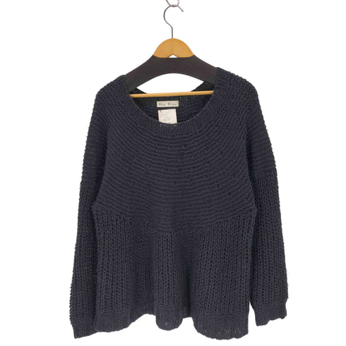 ワイズ Ys 90s Hand Knitted リネン100% 切替編みニット メンズ JPN:M