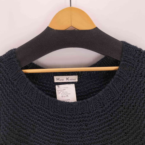 ワイズ Ys 90s Hand Knitted リネン100% 切替編みニット メンズ JPN:M