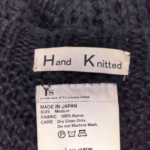 ワイズ Ys 90s Hand Knitted リネン100% 切替編みニット メンズ JPN:M