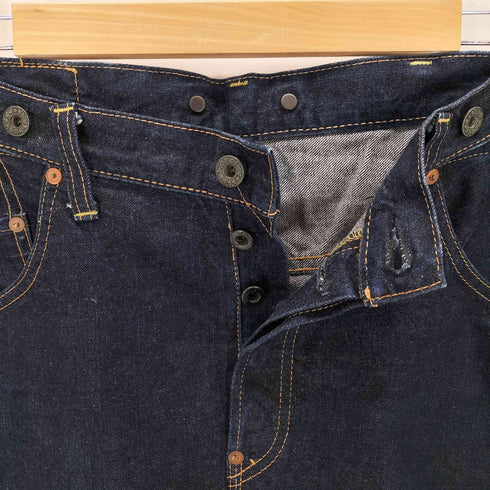 ジョンブル Johnbull シンチバック ワイドデニムパンツ メンズ 32
